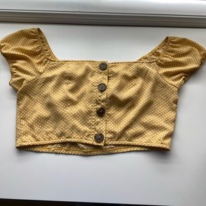 Yellow Polka Dot Top